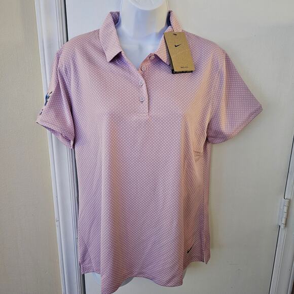 NwT Nike Golf Mia Hamm Foundation Dri-Fit Polo Size Large Sport Athletic - Picture 1 of 7